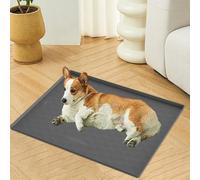 Non-Slip Pet Feeding Mat, Spill-Proof Silicone Dog Bowl Mat with Containment Rim for Messy Eaters, Large Floor Protector