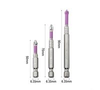 Non-Slip PH2 Magnetic Screwdriver Bit Set 3-Piece, 25-90mm Alloy Steel Drill Bits with Black Phosphating Coating for Electric Hand to(50-70-90)