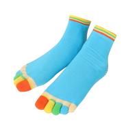 Non-Slip Pilates Socks for Womens - Five-Toe Grip Socks with Silicone Dots Comfortable Cotton Anti-Skid Pilates Sock for Indoor Fitness, Dance & Barefoot Workouts