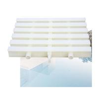Non-Slip Plastic Pool Grating Drain Cover, 3-Hole Splicing Shower & Driveway Grate, 20x100CM, 10pcs, Durable Sewer Grating for Patios and Decks