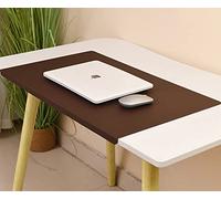 Non-Slip PU Leather Desk Pad with Edge Protector - Soft Waterproof Desk Mat for Home Office - Extended Mouse Pad Laptop Desk Writing Blotter Mat Table Protector,60x30cm,Brown