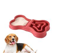 Non Slip Puppy Bowl, Food and Water Bowls - Slow Down Eating a Non-Slip Pet Bowl, Portable Puzzle Maker for Dogs Puppy Home Travel