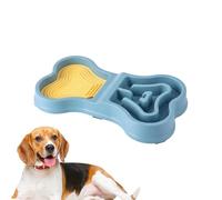 Non Slip Puppy Bowl, Slow Down Eating Bowl, Anti Slip Pet Feeder with Portable and Travel Friendly Design for Indoor or Outdoor Feeding, 13.78x7.87x1.97 Inches