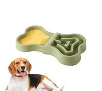 Non Slip Puppy Bowl, Slow Down Eating Bowl, Anti Slip Pet Feeder with Portable and Travel Friendly Design for Indoor or Outdoor Feeding, 13.78 x 7.87 x 1.97 Inches