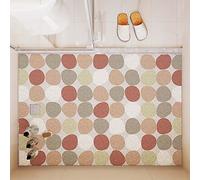 Non Slip PVC Loofah Mats for Shower Quick Drain Fast Drying Washable Without Suction Cups Rectangle Can Be Cut Bathroom Tub Kitchen stone pattern 1 50 * 80cm/19.69 * 31.5in