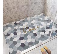Non Slip PVC Loofah Mats for Shower Quick Drain Fast Drying Washable Without Suction Cups Rectangle Can Be Cut Bathroom Tub Kitchen blue 1 50 * 80cm/19.69 * 31.5in