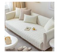 Non-Slip Quilted Sofa Slipcover - Thick Textured Fuzzy Cushion Covers for 1 to 4 Seater L-Shape Peninsula Couch