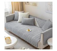 Non-Slip Quilted Sofa Slipcover - Thick Textured Fuzzy Cushion Covers for 1 to 4 Seater L-Shape Peninsula Couch