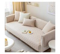 Non-Slip Quilted Sofa Slipcover - Thick Textured Fuzzy Cushion Covers for 1 to 4 Seater L-Shape Peninsula Couch