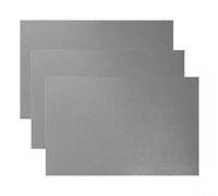 Non-slip Refrigerator Shelf Liners 3 Pieces 17.7x51 Inch Thick Peva Mats For Kitchen Cupboards Drawers Waterproof And Oil Resistant Grey(Gray)