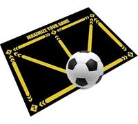 Non-Slip Regular Training System Blanket, Football Footstep Training Mat, Training Pace Ball Control Equipment,For Kids/Adult Football Training,Training Pace Ball Control Player Equipment(E)