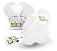 Non-Slip Reusable Organic Panty Liners for Women & Teens (Medium 7-Pack) - Breathable, High-Temp Washable Cloth Panty Liners for Vaginal Discharge - Soft Cotton Keep You Fresh & Dry for Daily Use