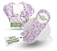 Non-Slip Reusable Organic Panty Liners for Women & Teens (Medium 7-Pack) - Breathable, High-Temp Washable Cloth Panty Liners for Vaginal Discharge - Soft Cotton Keep You Fresh & Dry for Daily Use