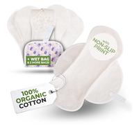 Non-Slip Reusable Organic Panty Liners for Women & Teens (Medium 7-Pack) - Breathable, High-Temp Washable Cloth Panty Liners for Vaginal Discharge - Soft Viscose Keep You Fresh & Dry for Daily Use