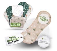 Non-Slip Reusable Sanitary Pads for Teen Girls (S+M, 6-Pack); High-Temp Washable Organic Cotton Cloth; Non-Irritating Sanitary Towels, Soft Reusable for Comfortable First Period Care