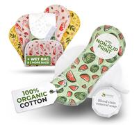 Non-Slip Reusable Sanitary Pads for Teen Girls (S+M, 6-Pack); High-Temp Washable Organic Cotton Cloth; Non-Irritating Sanitary Towels, Soft Reusable for Comfortable First Period Care