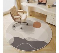 Non-Slip Round Office Chair Mat for Carpet & Hardwood Floors, 80cm Gaming Desk Protector, Durable Multi-Purpose Rolling Chair Mat, Ideal for Wooden Floors