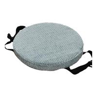 Non-Slip Round Stool Cushions 30x30cm with Strap Buckle Removable Elastic Covers High-Density Sponge Padding Luxurious Light Blue Velvet Seat Pads for Kitchen & Dining