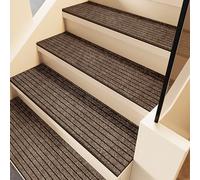 Non-Slip Rubber Backed Stair Mats - 1 Piece Indoor Wooden Step Covers Safe Anti-Slip Solution Enhance Safety & Comfort on Stairs Perfect for Home Use