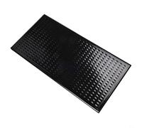 Non-Slip Rubber Bar Mat Spill Tray for Coffee Maker Glass Cup Cocktail Service Countertop Drip Pad Kitchen Pub Accessory 3 Sizes Black Silicone(15 * 30CM)