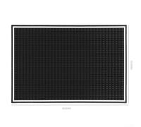 Non-Slip Rubber Bar Mat Spill Tray for Coffee Maker Glass Cup Cocktail Service Countertop Drip Pad Kitchen Pub Accessory 3 Sizes Black Silicone(30 * 45CM)