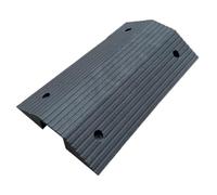 Non-Slip Rubber Bridge Threshold Ramp for Wheelchair and Mobility Scooter Access, Heavy-Duty Design with Grooves for Shed Entry, 40x40x8cm