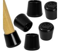 Non-Slip Rubber Chair Leg Caps - Furniture Feet Tips Covers Floor Protecters for Hardwood Floors, Round, Black (24PCS) (Non-Slip, NSP-24PCS- 3/4" (19MM))