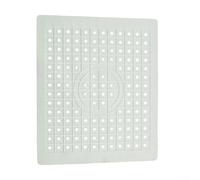 Non-Slip Rubber Drain Pad for Kitchen Sinks Designed with Wave Pattern to Secure Dishes and Shield Countertops from Moisture and Overflow (white rectangle)