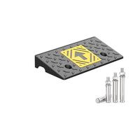 Non-Slip Rubber Kerb for Safe Steps Ideal for Home Malls Factories - Auxiliary Edge Protector (50x50x17cm/19.7x19.7x6.8in)