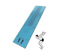 Non-Slip Rubber Long Jump Mat,4mm Shock Absorbing Jump Rope Mat,Standing Jump Measuring Pad for School PE,Fitness Testing(Blue,250x90 cm)