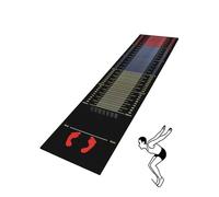 Non-Slip Rubber Long Jump Mat,4mm Shock Absorbing Jump Rope Mat,Standing Jump Measuring Pad for School PE,Fitness Testing(Black,310x90 cm)
