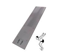 Non-Slip Rubber Long Jump Mat,4mm Shock Absorbing Jump Rope Mat,Standing Jump Measuring Pad for School PE,Fitness Testing(Gray,250x90 cm)