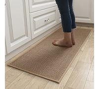 Non-Slip, Rubber Sole, Washable Kitchen Rug, Carpet Runner, Hallway, Kitchen Floor Non-Slip Linen Jute Mats for Front of the Sink, Living Room