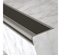Non-Slip Rubber Stair Edge Protection Strip - Flexible Waterproof Safety Transition for Indoor Steps - Stair Safety Guard for Enhanced Grip and Safety