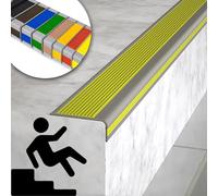 Non-Slip Rubber Stair Edge Protector, Flexible Self-Adhesive Nosing Guard Strip, Waterproof Fire Retardant Safety Transition Strip for Indoor Steps, Durable Corner Edge Protection.