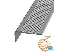 Non-Slip Rubber Stair Treads | Stair Edge Protector for Wooden & Concrete Steps | Skid Resistant Trim Molding for Tile & Metal Stairs | 1.18"x2.75" (Color Options)