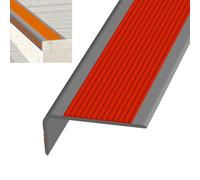 Non-Slip Rubber Step Edge Trim, Stair Step Edge Trim, Stair Nosing, Angle Trim Wall Edge Protector, Safety Step Trim, Rubber Stair Treads Step Protector, for Outdoor Indoor Steps ( Color : Grayish red