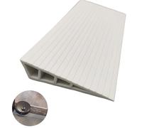 Non Slip Rubber Threshold p Adjustable & Cuttable for Robotic Vacuums Solid Rubber with Double Sided Tape Ideal for Doors & Pathways (White 60x8x2cm)