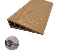 Non Slip Rubber Threshold p Adjustable Height for Robotic Vacuums Solid Anti Slip Rubber p with Double Sided Tape for Doors & Pathways (Brown 60 * 8 * 2cm)