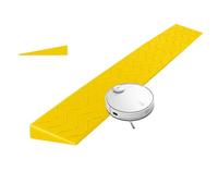 Non-Slip Rubber Wheelchair Ramp - 1 to 4 Inch Rise - Portable and Cuttable Threshold Mat for Home and Outdoor Use(Yellow,H 3.94IN)