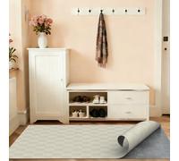 Non Slip Rug Pad, Thick Felt Rug Pads for Hardwood Floors, Under Area Rugs Protective Cushioned Pads for Carpet, Felt and Rubber Underfoot Carpets for Home Place Surface Safe (Grey, 2' x 6')