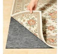 Non Slip Rug Pad, Thick Felt Rug Pads for Hardwood Floors, Under Area Rugs Protective Cushioned Pads for Carpet, Extra Felt and Rubber Underfoot Carpets for Home Place Surface Safe (Grey, 5' x 7')