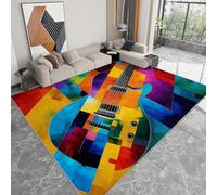 Non-Slip Rug with Durable Edge Binding 120 x 170 cm, Super-Soft Multicolor Low-Pile Carpet with an Abstract Artistic Geometric Pattern - Washable for the Living Room or Bedroom