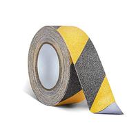 Non Slip Safety Grip Tape for Stairs Steps Non Skid Tread High Traction Friction/Strong Grip Abrasive Adhesive Hazard Caution Tape- Black/Yellow 2 Inch X 32.8ft