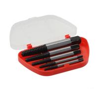 Non-Slip Screw Extractor Set 5-Piece Coarse Thread Grip Design | High hardness carbon steel, heat treated, resists wear, ideal for tough jobs, long for service life, professional grade