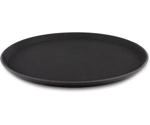 Non Slip Serving Tray Black Super Rubberized Retangular/Round Dinner Drink