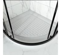 Non Slip Shower Mat Quick Dry Quadrant Bath Mat Anti Slip Corner Mat for Bathroom Washable Triangu Design Ideal for Shower and Bathtub Use