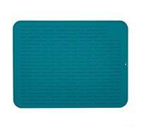 Non Slip Silicone Dish Drying Mat with Raised for Use on For Kitchen Counter or Sink to Protect from Water Damage (Green)