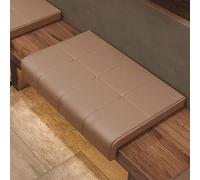 Non-Slip Silicone Leather Stair Cushions, Waterproof & Easy Clean, for Indoor/Outdoor Use, Library or Book Area Seat Pads,Brown,45 * 45 * 5.5cm