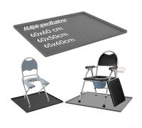 Non Slip Silicone Mat for Bedside Commodes, Ensures Safety During Use and Easy Maintenance (65 * 60CM gray)